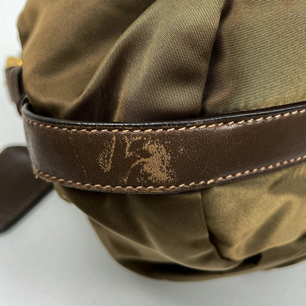 Prada logo brown tote jacquard bag handbag